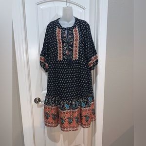 Bloomchic Blue Multicolored Dress NWT